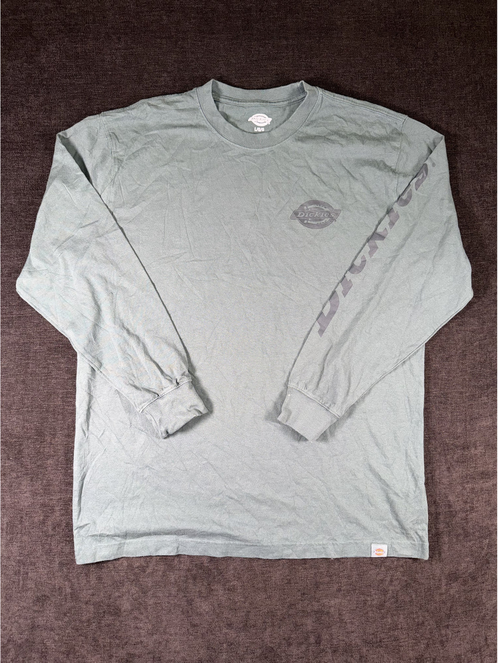 Dickies Long Sleeve Crew Neck T-Shirt Large Green
